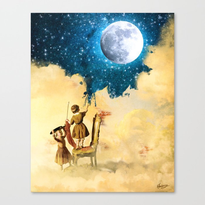 Painting Stars Canvas Print By Diogoverissimo Society6