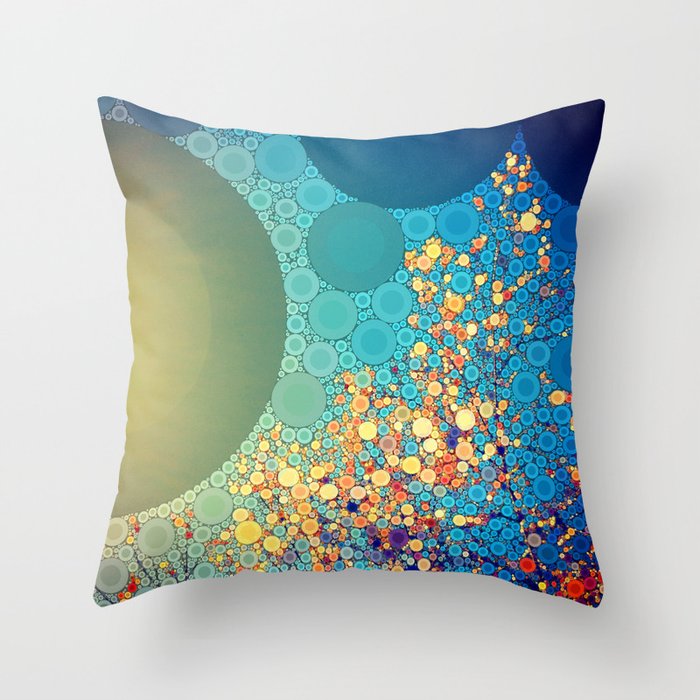 Sky and Leaves Throw Pillow