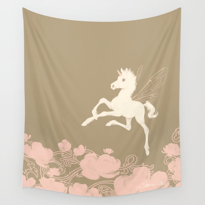 Unicorn Faery Foal Wall Tapestry
