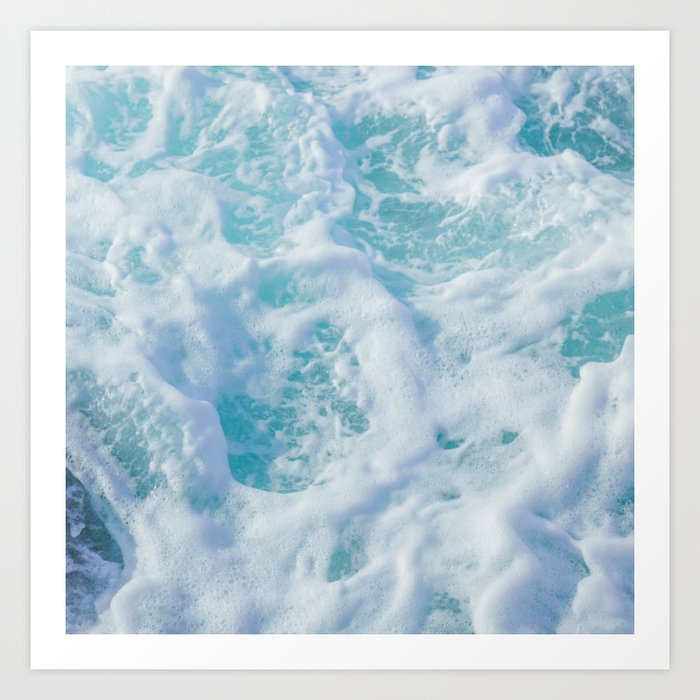 Blue ocean photo summer Art Print