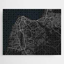 Cabinda City Map of Angola - Dark Jigsaw Puzzle