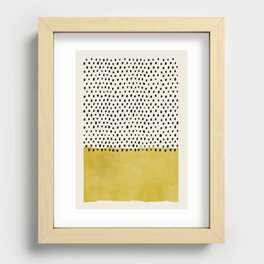 Mid Century Modern Yellow dots Recessed Framed Print