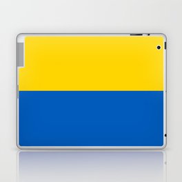 Sapphire and Yellow Solid Shapes Ukraine Flag Colors 2 100 Percent Commission Donated Read Bio Laptop Skin