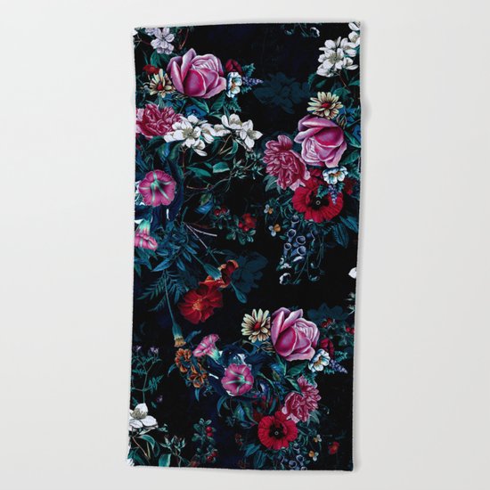 NIGHT GARDEN XIII Beach Towel