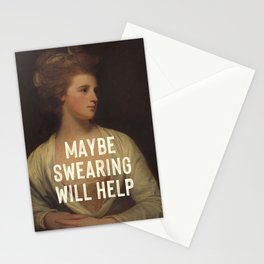 Maybe Swearing Will Help Stationery Card