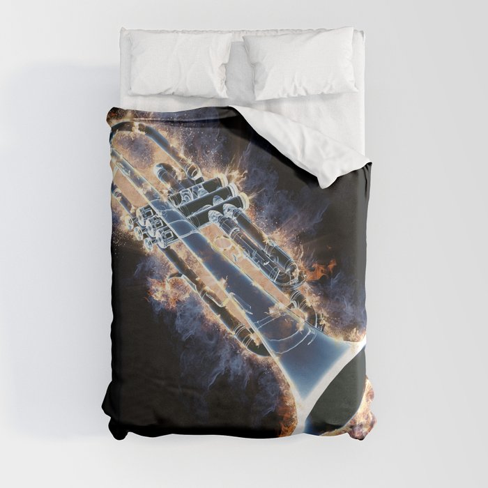 Fire trumpet in concert Duvet Cover