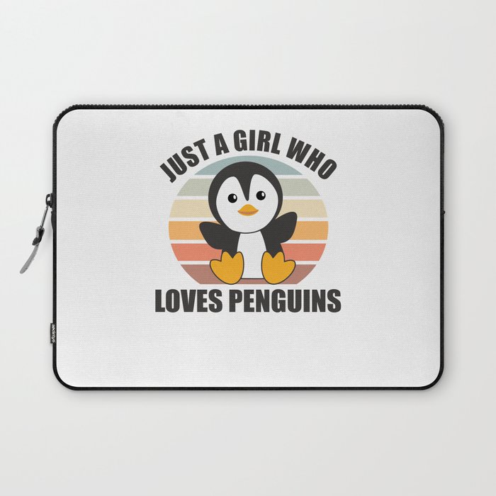 Just One Girl Who Loves Penguins - Cute Penguin Laptop Sleeve