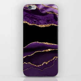 Purple & Gold Agate Texture 11 iPhone Skin