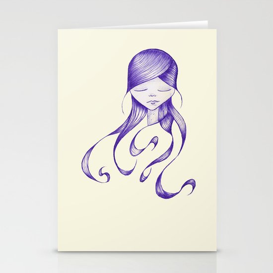 Feeling Blue Stationery Cards