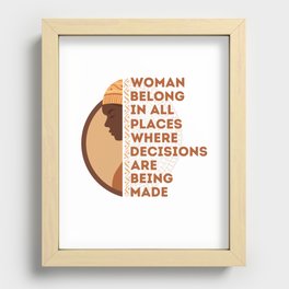 Black Woman Right Recessed Framed Print