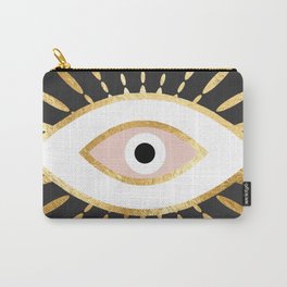 gold foil evil eye in blush Carry-All Pouch