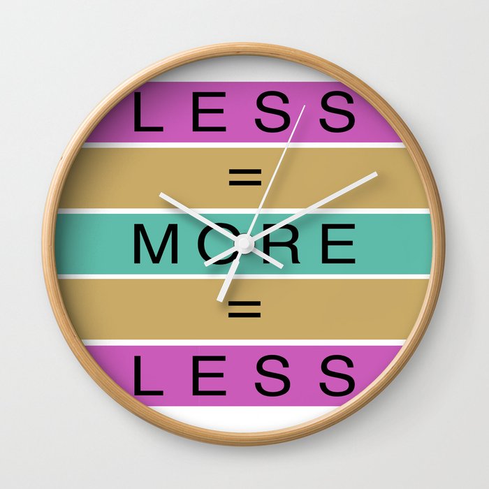 Less Is More (ID546) Wall Clock