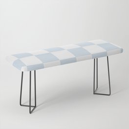 pale blue and white checkered nursery style design for boys Bench