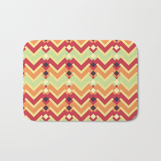 Fractal mountains - salad Bath Mat