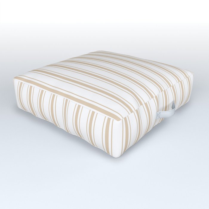 Almond Baby Camel Mattress Ticking Wide Striped Pattern Fall Almond Baby Camel Mattress Ticking Wide