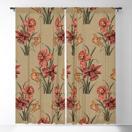 Cottagecore Flowers and Lace Collage Aesthetic - Vintage Botanical Exotic Floral Seamless Pattern Blackout Curtain