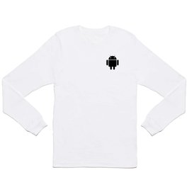 Small black Android robot Long Sleeve T Shirt
