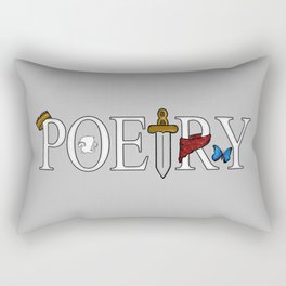 Merlin & Arthur - Poetry (Distressed) Rectangular Pillow