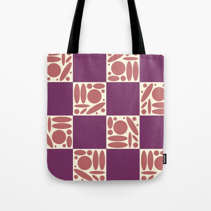Geometric modern shapes checkerboard 16 Tote Bag