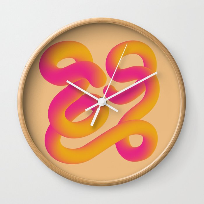 Gradient Bloom Wall Clock