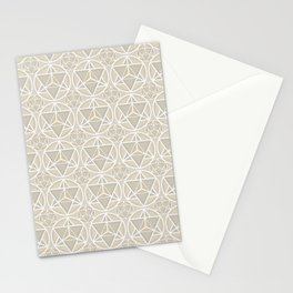 Merkaba sacred geometry pattern in neutral Stationery Card