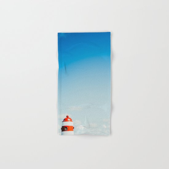 Red White Lighthouse Hand & Bath Towel