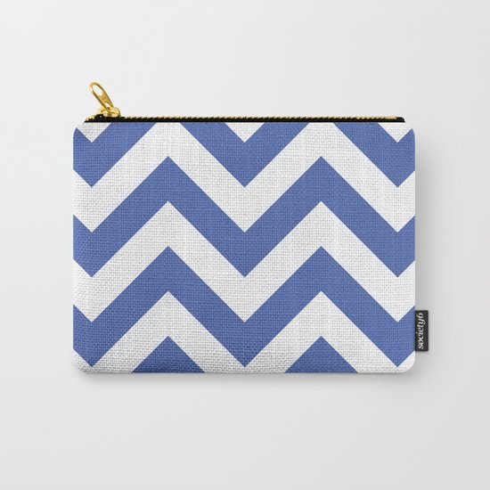 Large chevron pattern / royal blue Carry-All Pouch