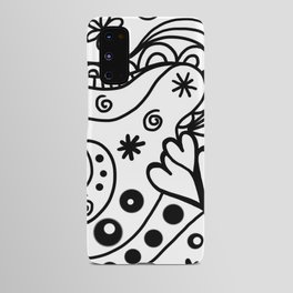 Black and White Doodle Android Case
