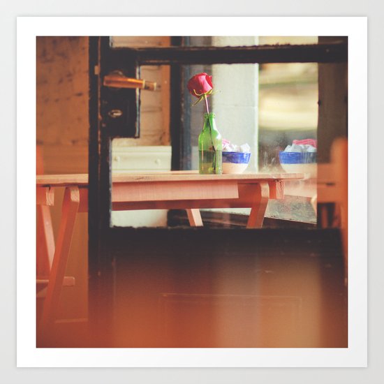 The table by the window Art Print