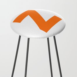 letter Z (Orange & White) Counter Stool