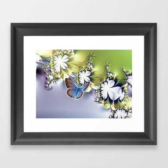 Botanical flutters Framed Art Print