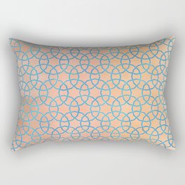 Pink blue geometric pattern Rectangular Pillow