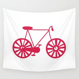 Pink Road Bike Lover Print Pattern Wall Tapestry