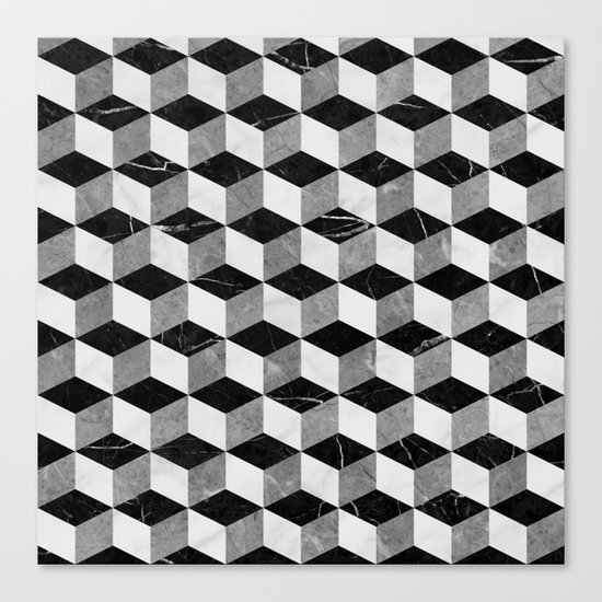 Marble Cubes Canvas Print
