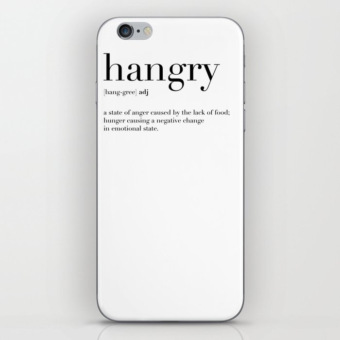 Hangry Definition iPhone Skin