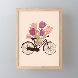 Bicycle and Flowers - Amsterdam Framed Mini Art Print