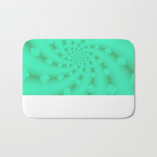 Tess Fractal in Honeydew Bath Mat