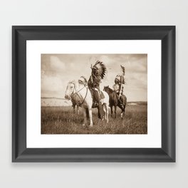 Sioux chiefs by Edward S Curtis 1905 Framed Art Print