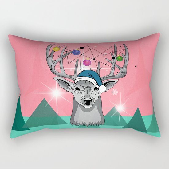 christmas deer Rectangular Pillow