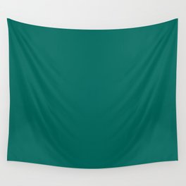 Dark Turquoise Solid Color Pairs Pantone Bear Grass 18-5425 TCX Shades of Blue-green Hues Wall Tapestry