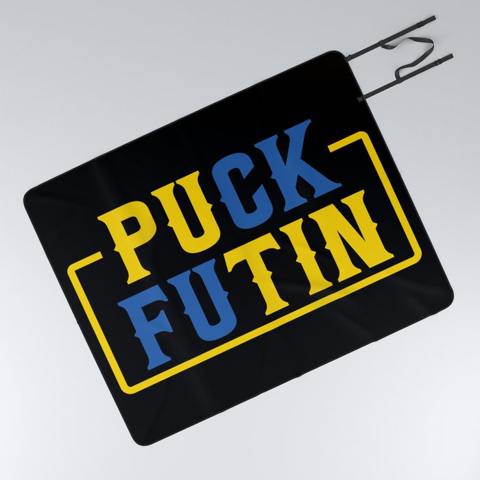 Puck Futin Fuck Putin Ukrainian War Picnic Blanket