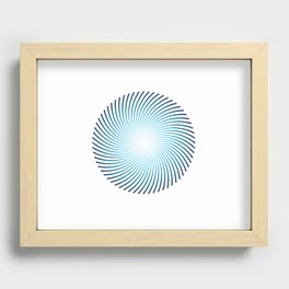 Circular Blue Spinning Infinity. Recessed Framed Print