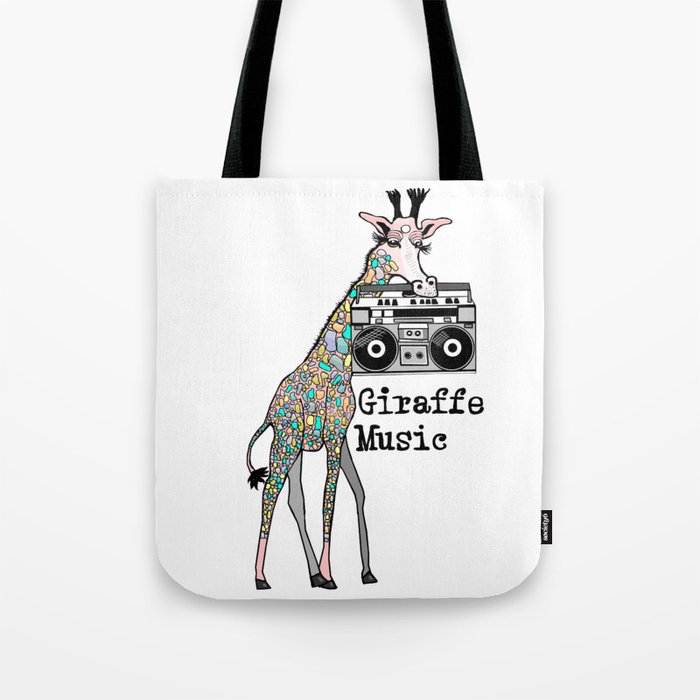 Giraffe Music Tote Bag By Svenningsenmollerdesign Giraffe Music Tote Bag By Svenningsenmollerdesign