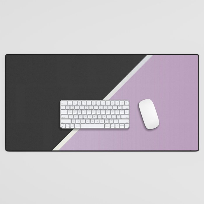 Black and Red Violet Abstract Desk Mat