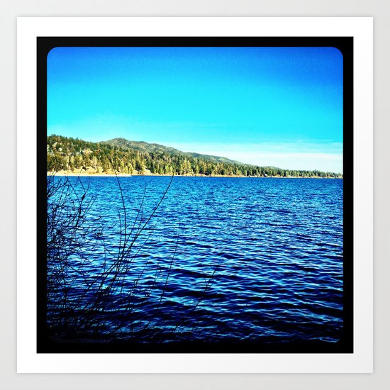 Blue sky, blue water. Art Print