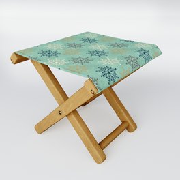 Christmas Pattern Snowflake Floral Retro Classic Folding Stool