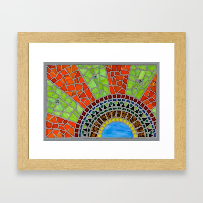 Color Wheel mosaic art Framed Art Print