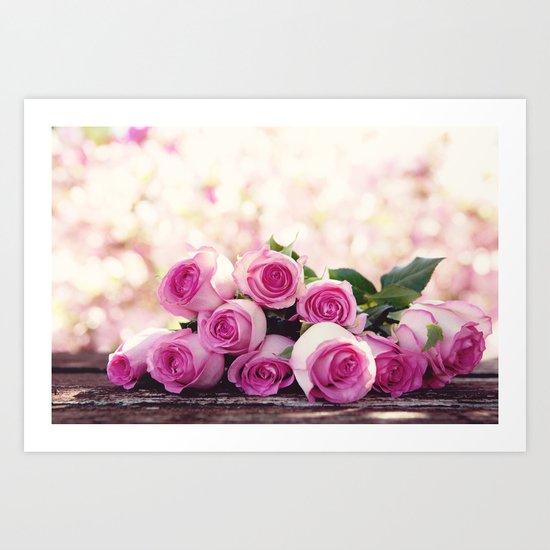 Pink Roses Art Print