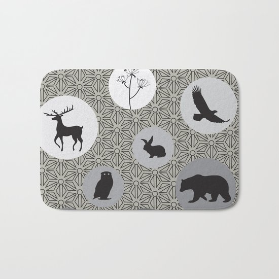 Animals Of The Woods Bath Mat