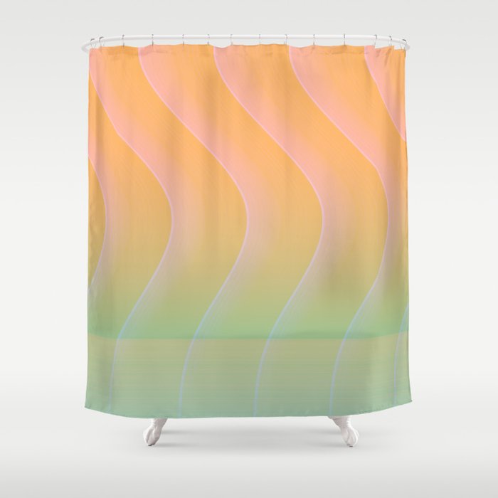 Abstraction_STREAM_CURVE_SMOOTH_VIBE_POP_ART_0711A Shower Curtain